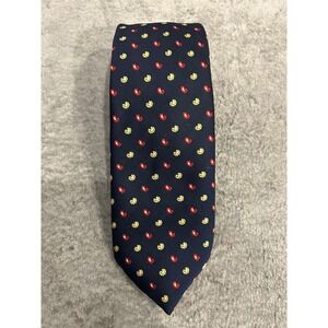 Pride of England Vintage Steven Windsor Silk Necktie Navy Blue Red Yellow.